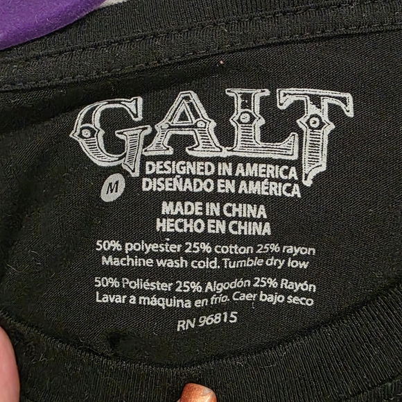 GALT Black Freedom Graphic T-Shirt Mens Medium EUC - Picture 3 of 3